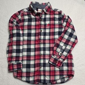 Gymboree Red and Blue Plaid Button Down Shirt